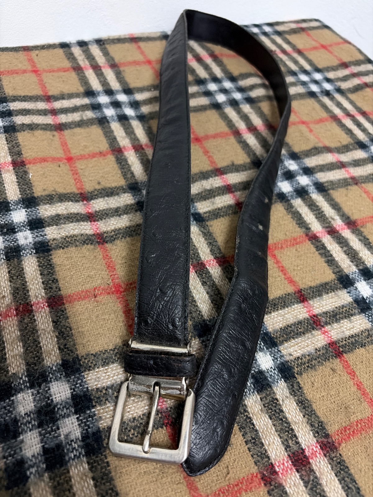 Vintage Ostrich Belts Style Black