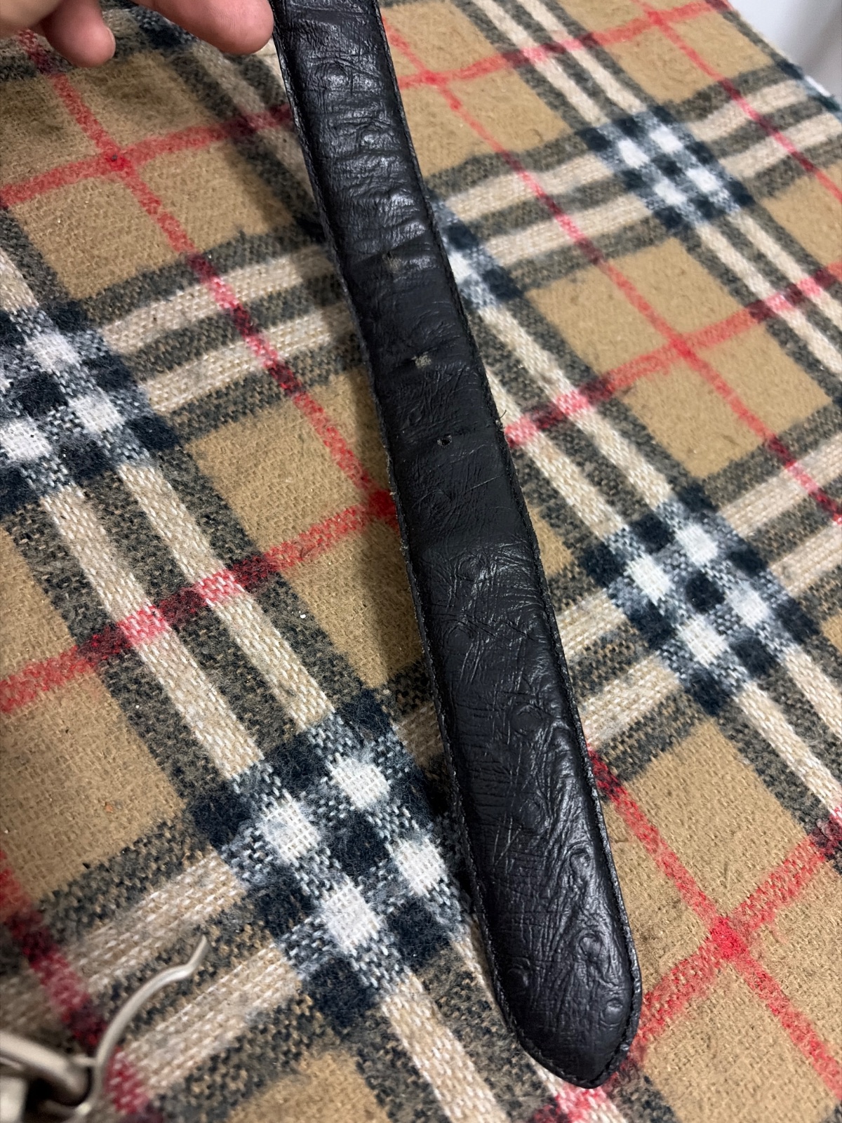 Vintage Ostrich Belts Style Black — gambar 3