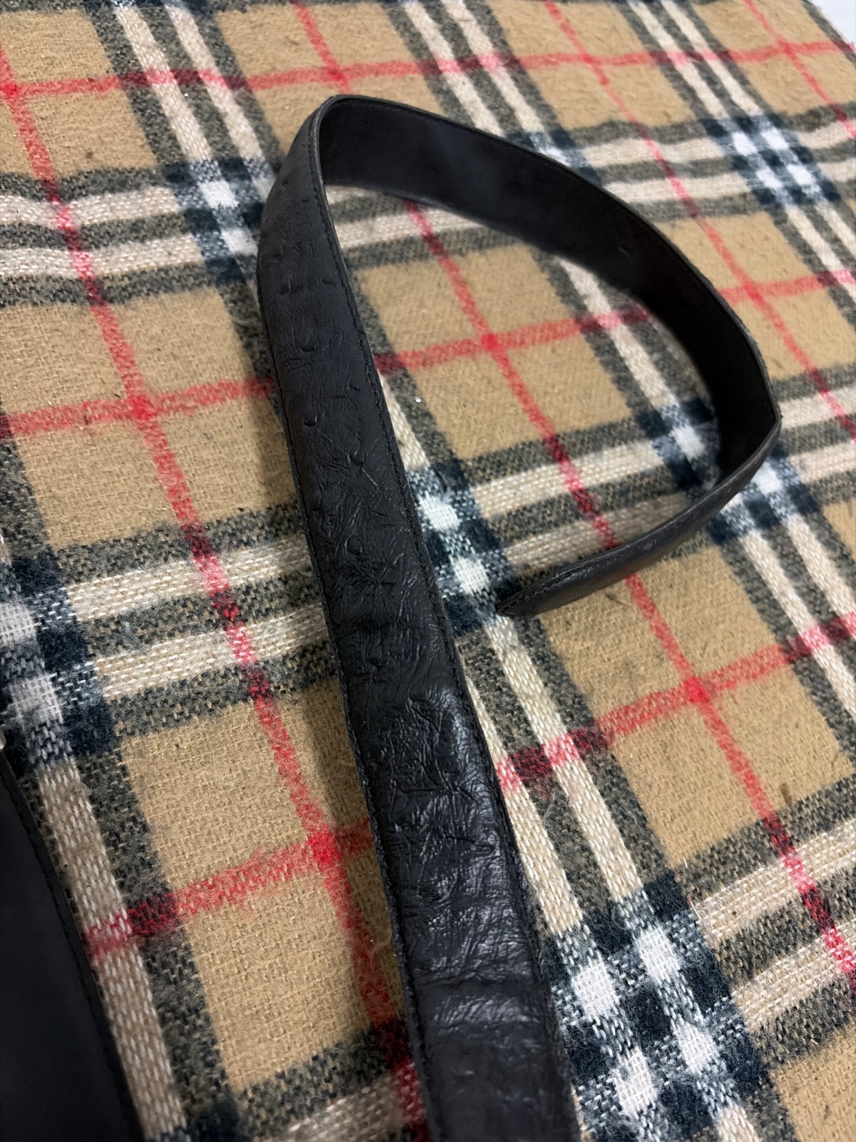 Vintage Ostrich Belts Style Black — gambar 5