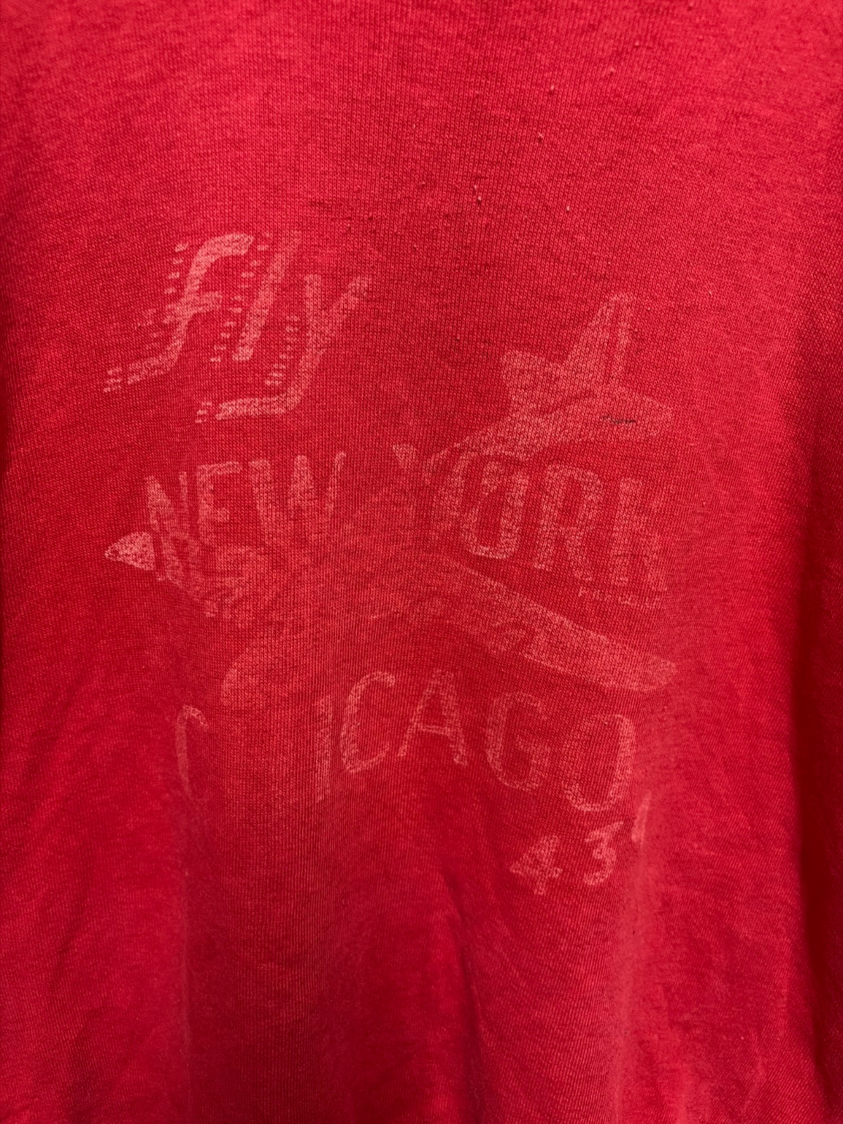 Vintage Jerzees by Russell Red Crewneck Sweatshirt S — gambar 2