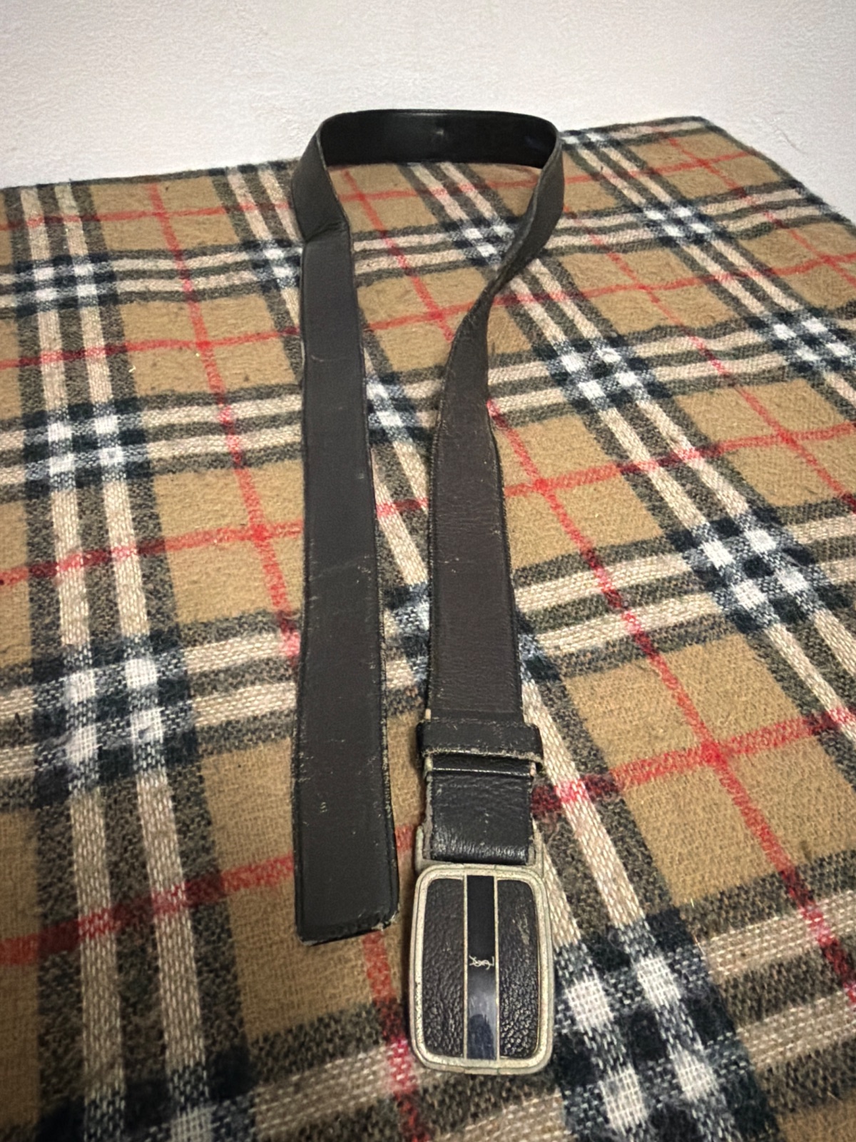 Rare Vintage YSL Leather Belt yves saint Laurent — gambar 4