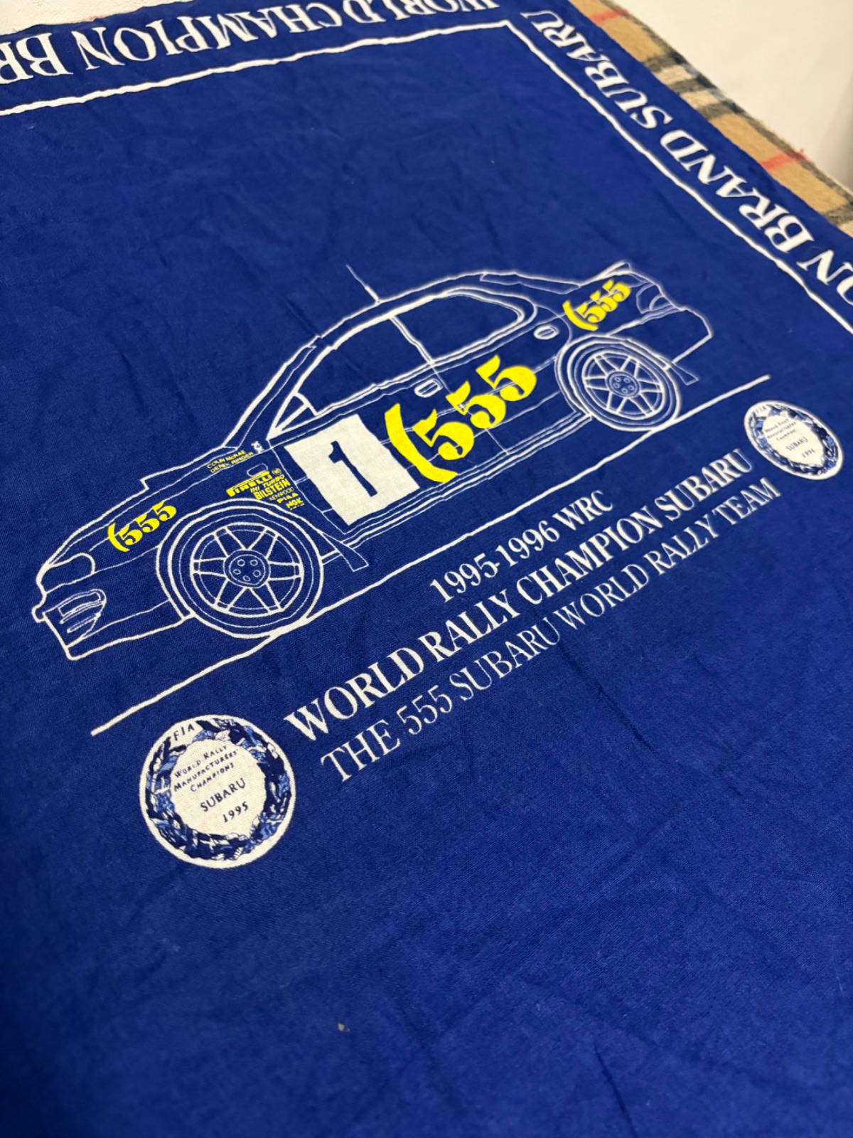 Vintage Subaru 555 World Rally Champion 1995–1996 WRC Bandana 19×20 Inch