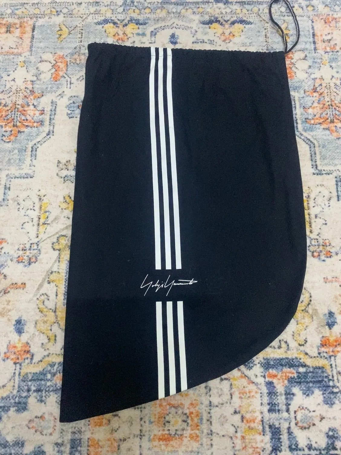 Vintage Yohji Yamamoto Black Drawstring Shoe Dust Bag 14x24 Inches Designer Storage Bag Japan