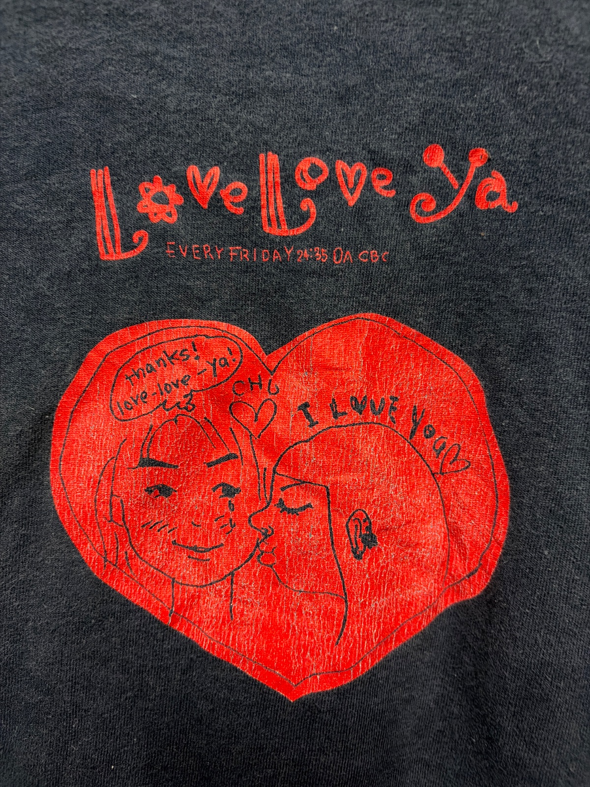 Vintage United Sports Love Love Ya TV Show Graphic T-Shirt S — gambar 2