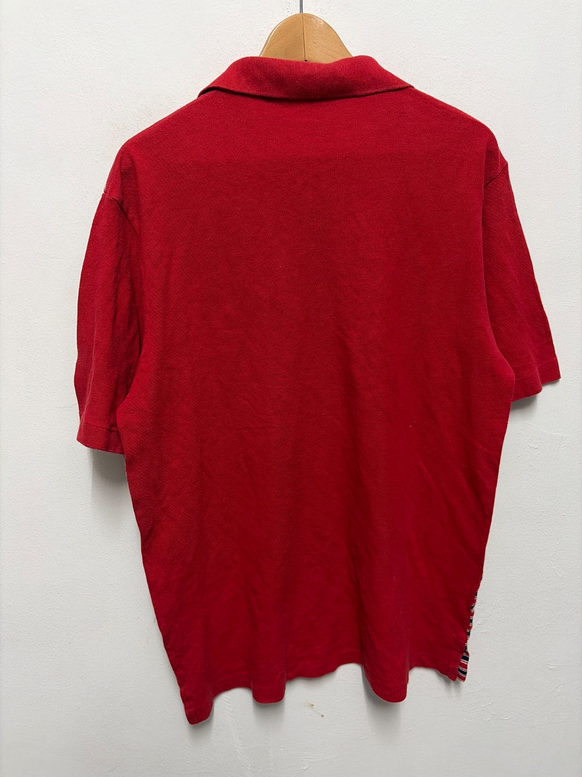 Polo by Ralph Lauren Striped V-Neck Polo Shirt Red M — gambar 4