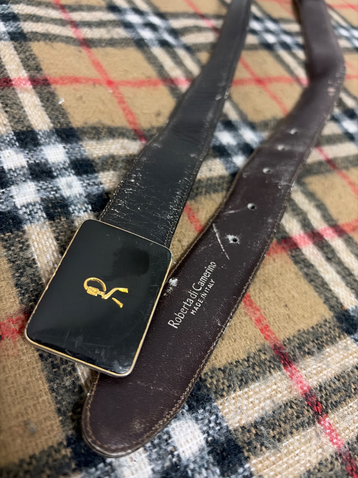 Vintage Roberta Di Camerino Leather Belt Italy