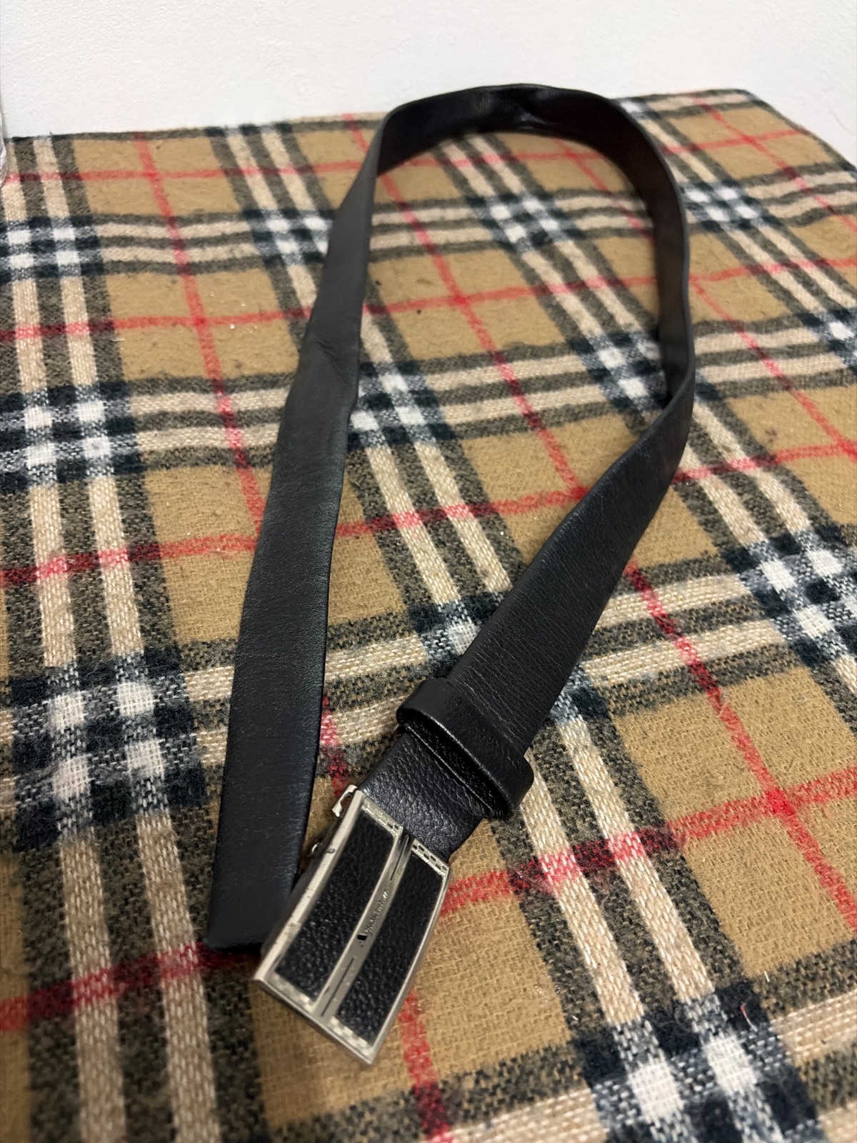 Vintage Aquascutum Leather Belt — gambar 2