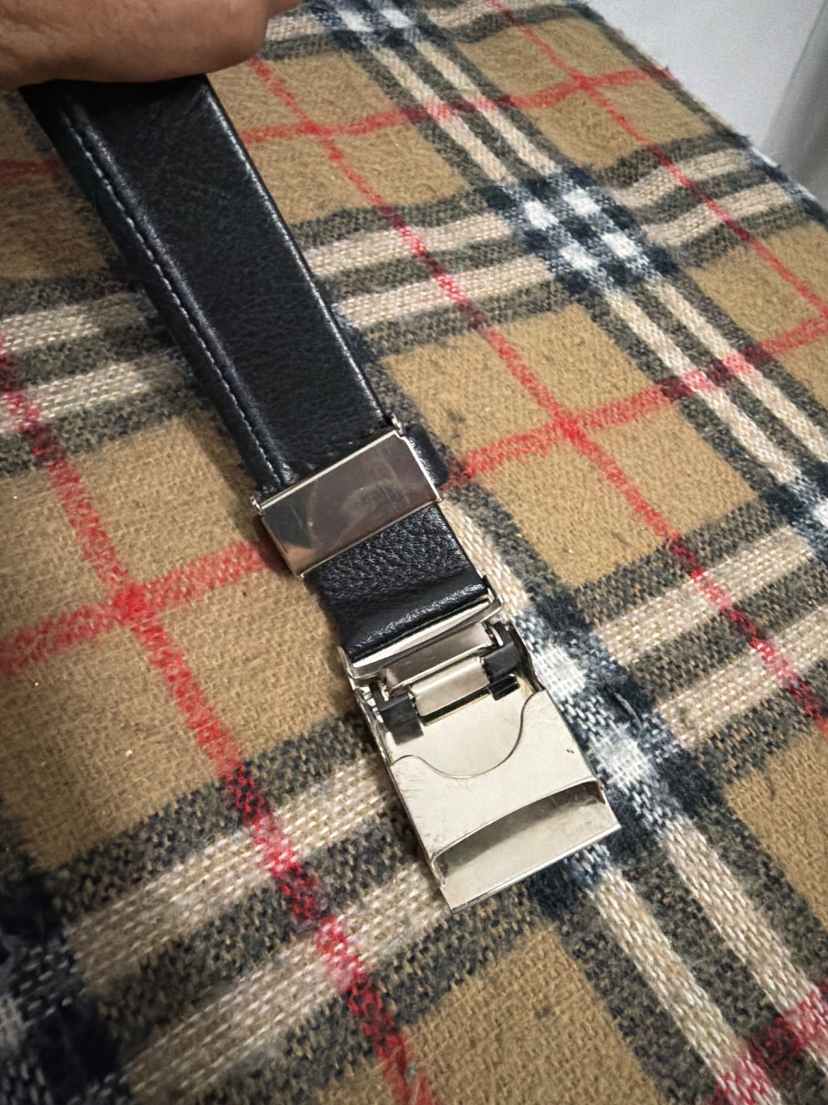 Vintage Aquascutum Leather Belt — gambar 3