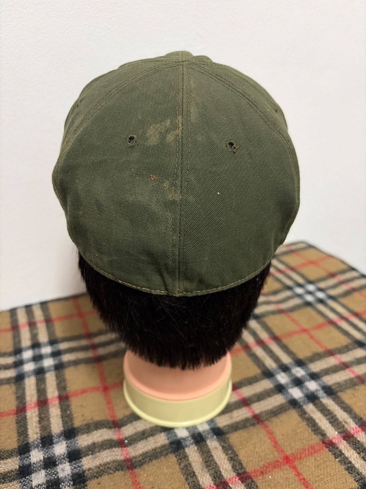 Vintage South Korean ROK Reserve Forces Military Field Cap Olive Green Embroidered Insignia — gambar 3