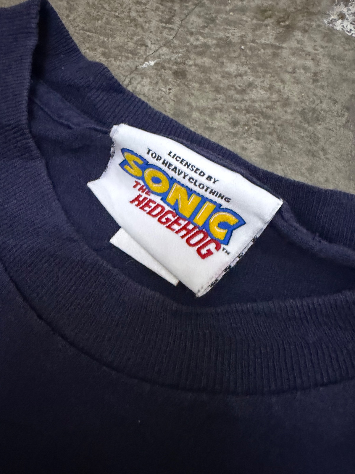 2007 Sonic The Hedgehog Blue Flame Graphic T-Shirt Size L — gambar 3