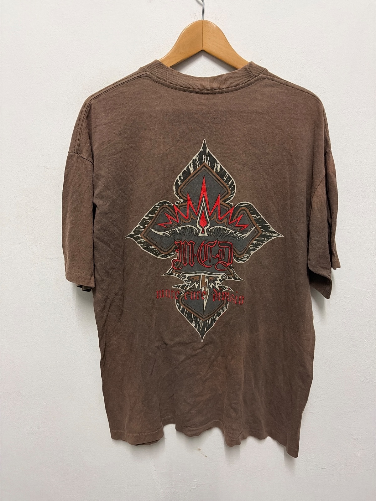 Vintage MCD More Core Division Brown Graphic T-Shirt Made in USA L