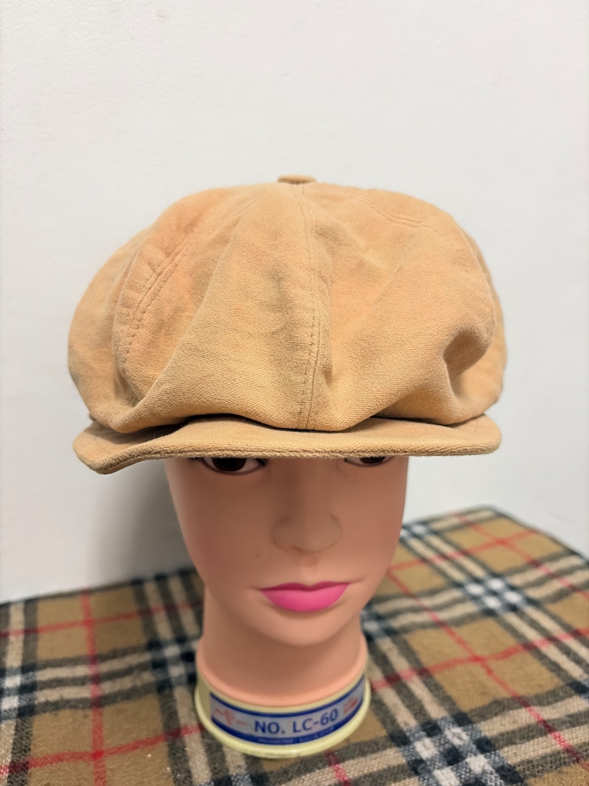 Dolce & Gabbana Cotton Newsboy Cap Beige Size 59 Made in Italy Flawed