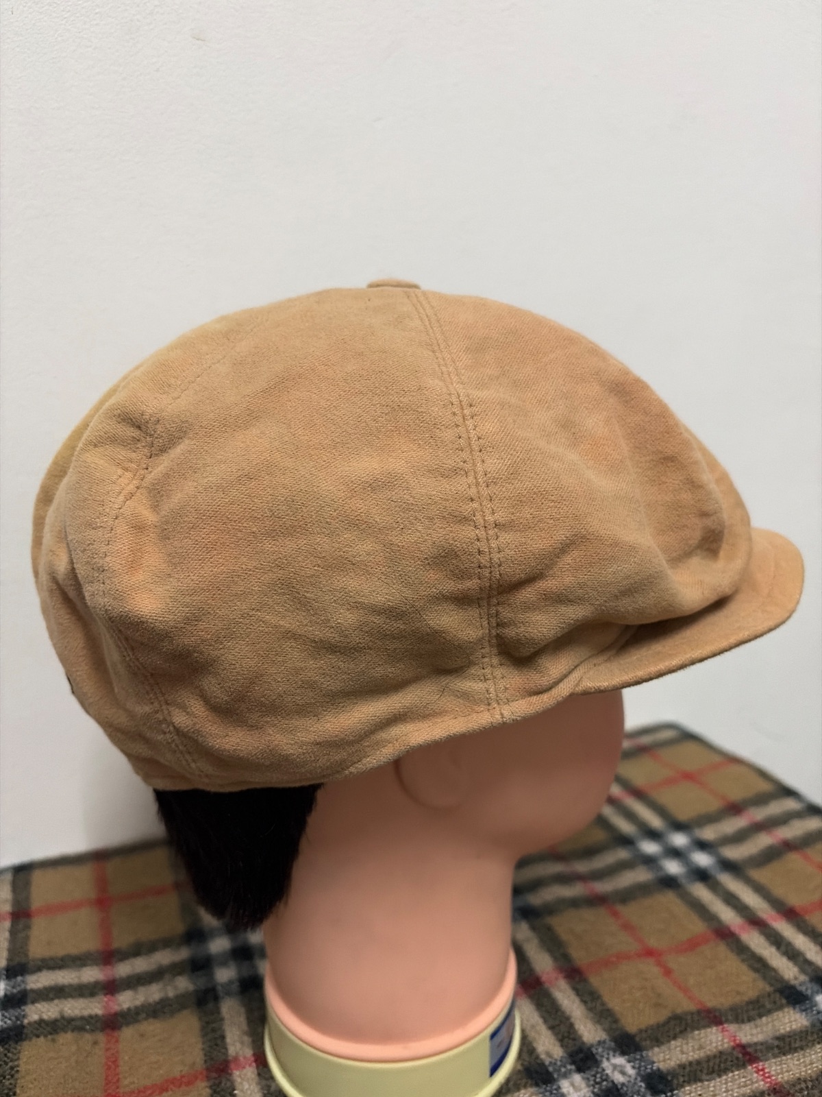 Dolce & Gabbana Cotton Newsboy Cap Beige Size 59 Made in Italy Flawed — gambar 2