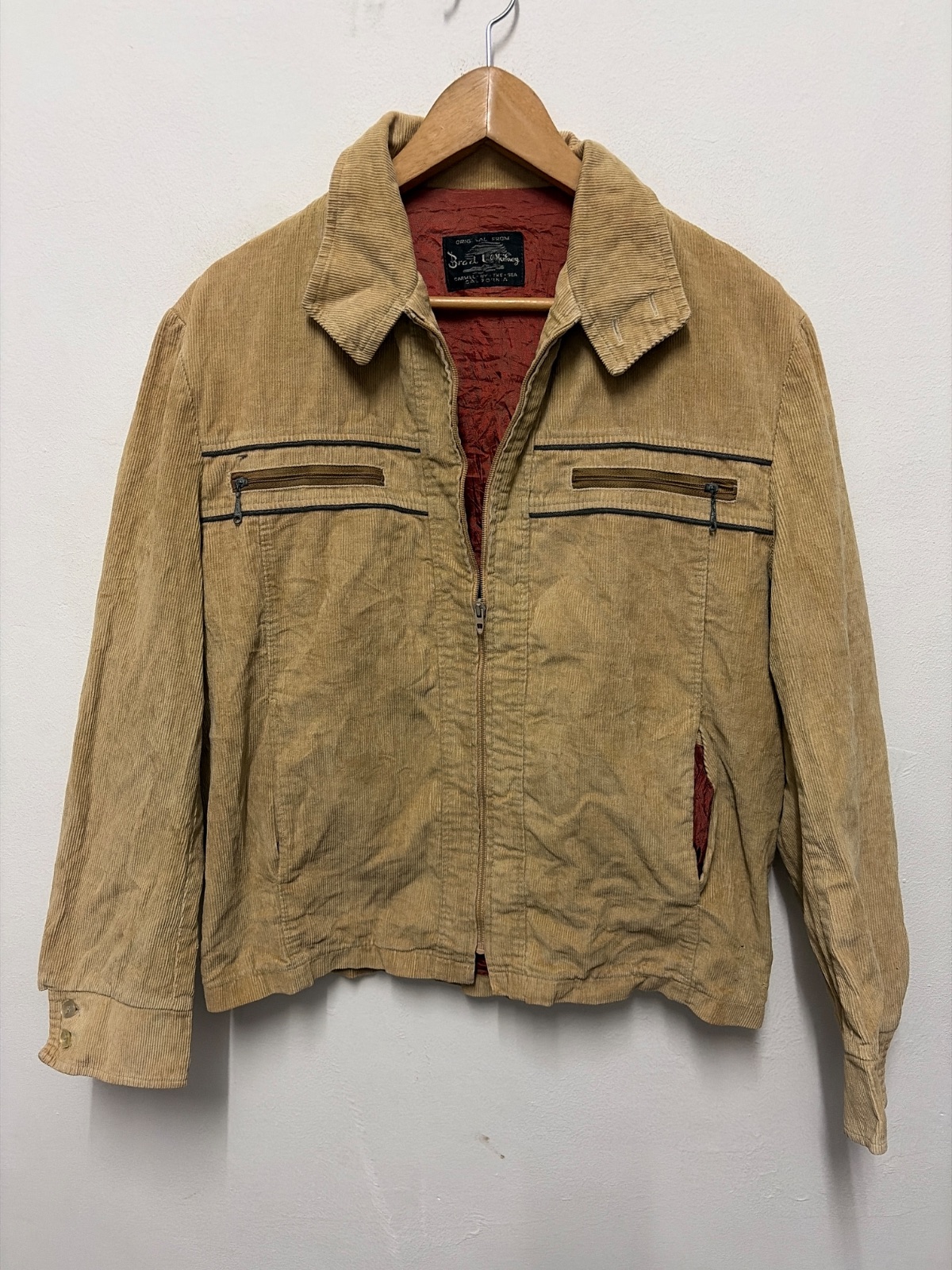 Brad Whitney Carmel-By-The-Sea California Tan Corduroy Jacket