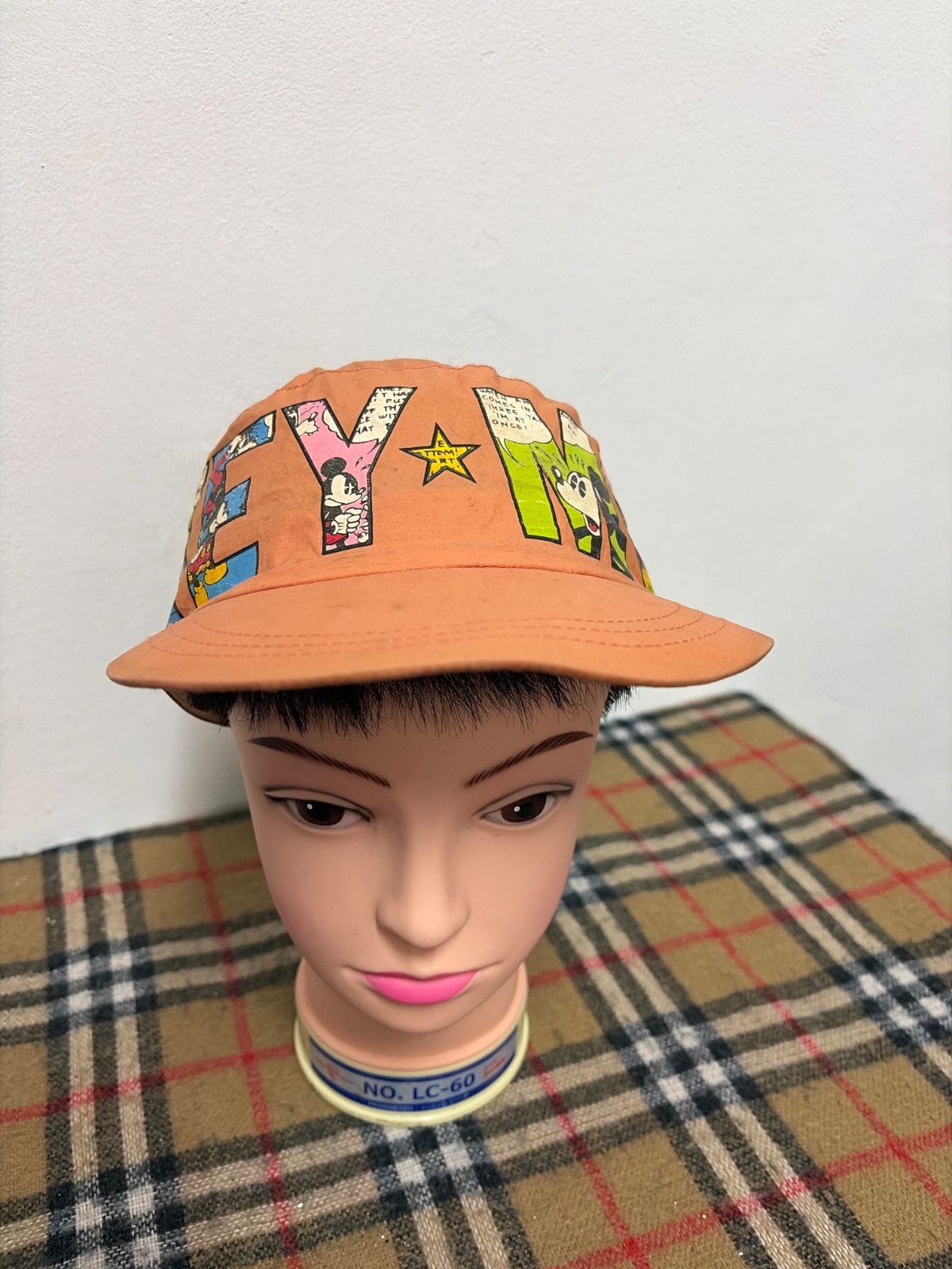 Vintage Japan Disney Mickey Mouse Comic Graphic Cadet Bucket Cap
