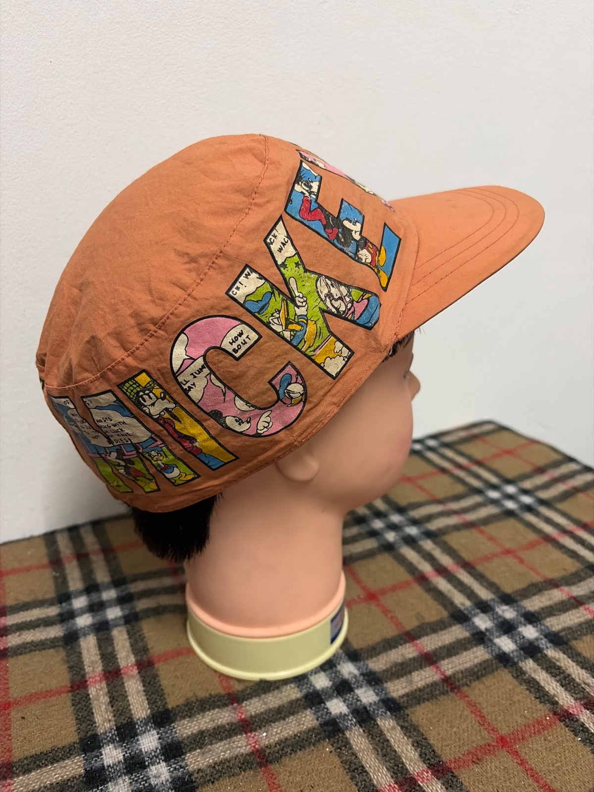 Vintage Japan Disney Mickey Mouse Comic Graphic Cadet Bucket Cap — gambar 2