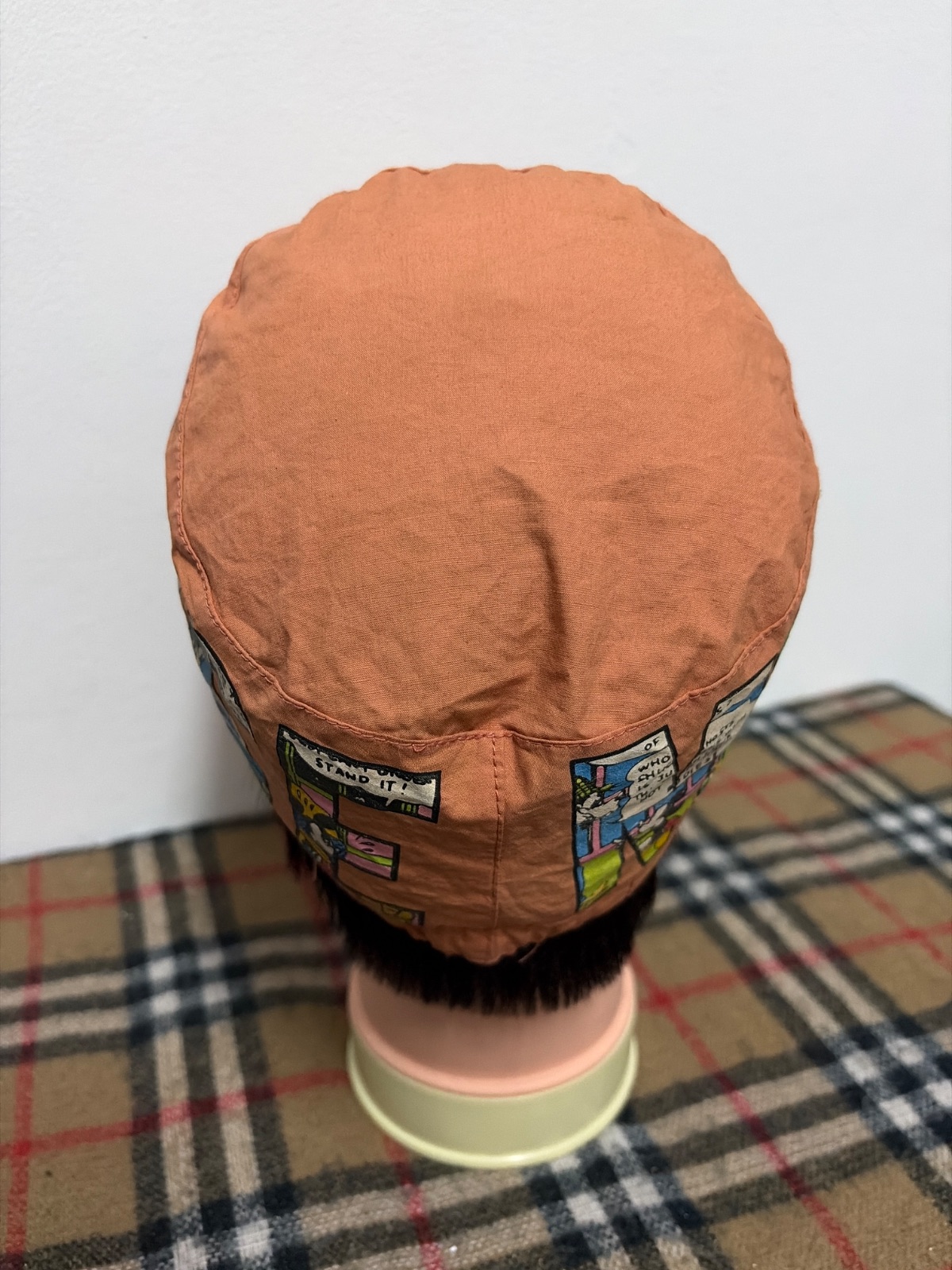 Vintage Japan Disney Mickey Mouse Comic Graphic Cadet Bucket Cap — gambar 3