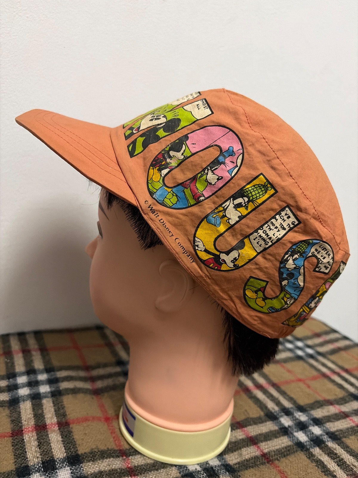 Vintage Japan Disney Mickey Mouse Comic Graphic Cadet Bucket Cap — gambar 4